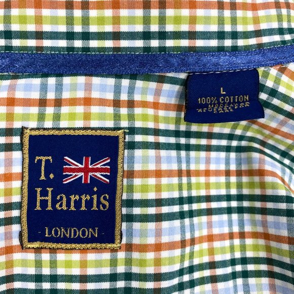 T.HARRIS LONDON Tattersall Plaid Button Down Shirt - Picture 15 of 16